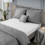 Nova3 gumis lepedő 160x200 cm +30 cm pamut-szatén Fehér