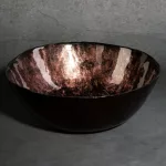 Pati üveg tál Barna/fekete 29x28x12 cm