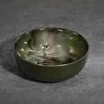 Saba üveg tál Zöld/acélszürke 16x16x6 cm