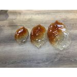 Sava dekoratív üveg tál Narancssárga/átlátszó 26x19x2 cm