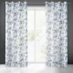 Bella mintás dekor függöny festett virág mintával Kék 140x250 cm