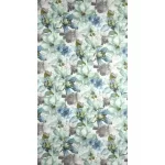 Bella mintás dekor függöny festett virág mintával Kék 140x250 cm