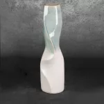 Liana kerámia magas váza Krémszín/menta 16x16x62 cm