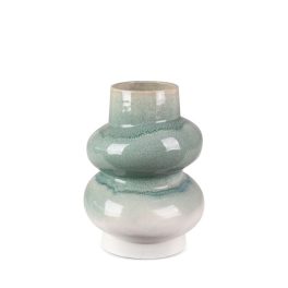 Liana kerámia váza Krémszín/menta 17x17x23 cm