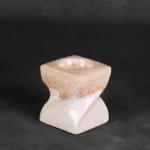 Ruben kerámia gyertyatartó Krémszín 7x7x8 cm