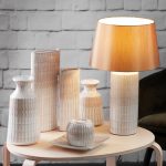 Edna asztali lámpa Krémszín 33x33x56 cm