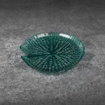 Mela dekoratív üveg tál Türkiz 19x3 cm