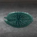 Mela dekoratív üveg tál Türkiz 32x3 cm