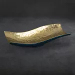 Pedro2 fém dísztál Gránátkék/arany 33x15x8 cm