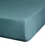 Nova3 pamut-szatén gumis lepedő Petrolkék 160x200 cm +30 cm