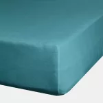Nova3 pamut-szatén gumis lepedő Türkiz 100x200 cm +25 cm