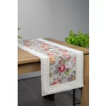 Virágmintás gobelin asztali futó Szürke/rózsaszín 45x140 cm +/-5%