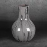 Calen üveg váza Szürke 18x18x28 cm