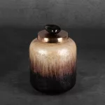 Gala üveg figura Barna/arany 14x14x23 cm
