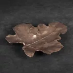 Dalia dekoratív tál fémből Arany 24x20x2 cm