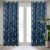 Gloria levél mintás sötétítő függöny bársony gránátkék 140x250 cm