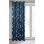 Gloria levél mintás sötétítő függöny bársony gránátkék 140x250 cm