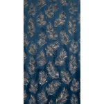 Gloria levél mintás sötétítő függöny bársony gránátkék 140x250 cm