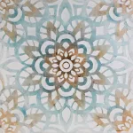 Mandala kézzel festett falikép 486a Kék 80x80 cm