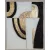 Modern absztrakt kézzel festett falikép 495a Fehér/fekete/arany 80x100 cm