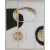 Modern absztrakt kézzel festett falikép 495b Fehér/fekete/arany 80x100 cm