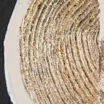 Modern absztrakt kézzel festett falikép 495b Fehér/fekete/arany 80x100 cm
