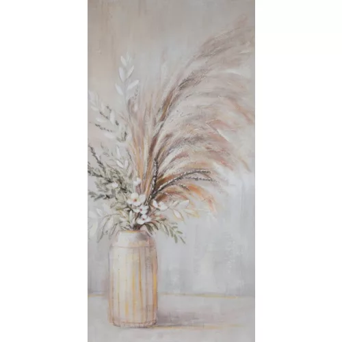 Csendéletet ábrázoló kézzel festett falikép 497a Bézs 60x120 cm