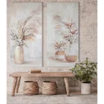 Csendélet festmény kézzel festett falikép 497b Bézs 60x120 cm
