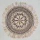 Mandala kézzel festett kollázs falikép 501a Bézs 60x60 cm