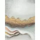 Kézzel festett absztrakt kollázs falikép 539 Világoszürke/arany 60x80 cm