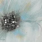 Virágos növényt ábrázoló kézzel festett falikép 550 Bézs 60x60 cm