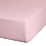 Jersey pamut gumis lepedő Púder rózsaszín 240x220 cm + 30 cm