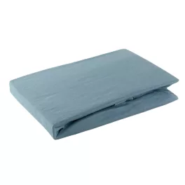 Jersey pamut gumis lepedő Kék 90x200 cm +25 cm