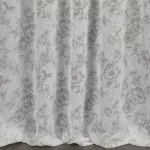Wiki virág mintás dekor függöny Fehér 140x270 cm