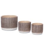 Keri kerámia kaspó Krémszín/bézs 12x12x10 cm