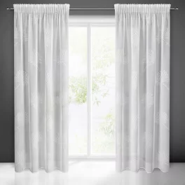   Jane fényáteresztő függöny jacquard levélmintával Fehér 140x270 cm