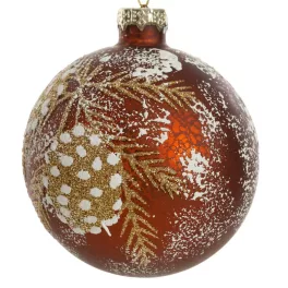 Üveg karácsonyfadísz sz194b Bordó 10 cm