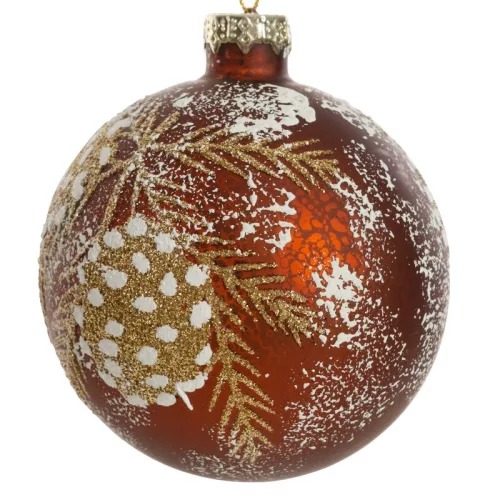 Üveg karácsonyfadísz sz194b Bordó 10 cm