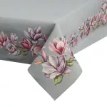 Magnólia virágmintás gobelin asztalterítő Szürke 140x180 cm +/-5%