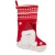 Santa mikulás csizma varrott mikulás figurával Piros 50 cm