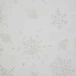 Karácsonyi asztalterítő jacquard anyagból hópehely motívummal Pezsgő 85x85 cm