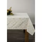 Karácsonyi asztalterítő jacquard anyagból karácsonyi motívumokkal Arany 135x180 cm
