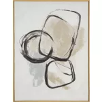 Modern absztrakt festmény kerettel 579 Bézs 60x80 cm