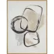 Modern absztrakt festmény kerettel 579 Bézs 60x80 cm