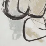 Modern absztrakt festmény kerettel 579 Bézs 60x80 cm