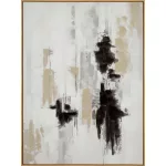 Modern absztrakt festmény kerettel 580 Bézs 60x80 cm