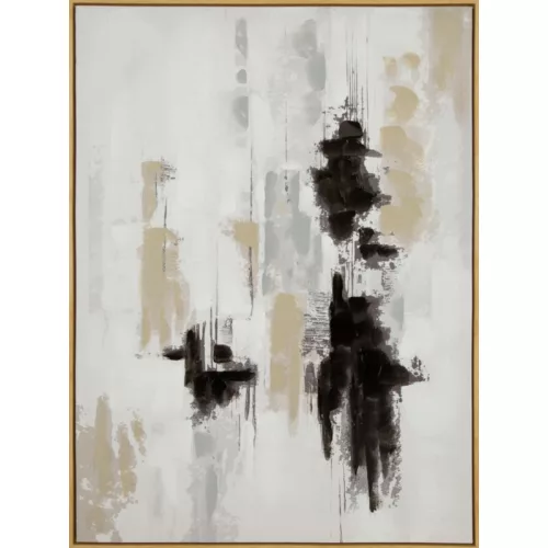 Modern absztrakt festmény kerettel 580 Bézs 60x80 cm