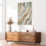 Absztrakt festmény 590 Zöld/rózsaszín 60x90 cm
