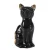 Fekete macska figura Fekete 11x9x20 cm