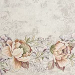 Rózsás gobelin terítő zsenília fonalból Natúr 140x180 cm +/-5%